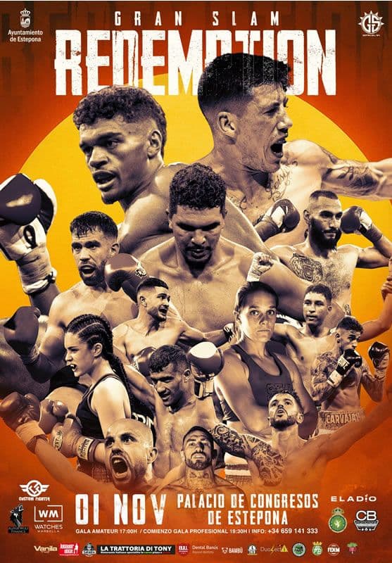 El Gran Slam Costa del Sol vuelve a Estepona en su edición ‘Redemption’ con la participación de los mejores luchadores del momento en boxeo, Kick Boxing, MMA y K1