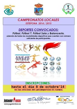 Inscripciones Ligas Locales 2014/15
