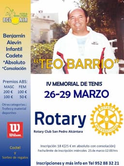 IV MEMORIAL DE TENIS  “TEO BARRIO”