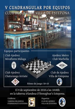 V CUADRANGULAR POR EQUIPOS CLUB DE AJEDREZ VILLA DE ESTEPONA