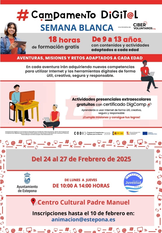 miento organiza un taller gratuito para dotar de competencias digitales a niños y adolescentes de 9 a 13 años durante la Semana Blanca