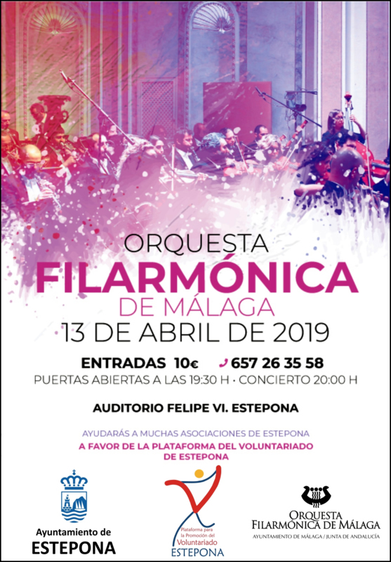 Foto El Ayuntamiento organiza un concierto de la Orquesta Filarmónica de Málaga a beneficio de la Plataforma para la Promoción del Voluntariado de Estepona